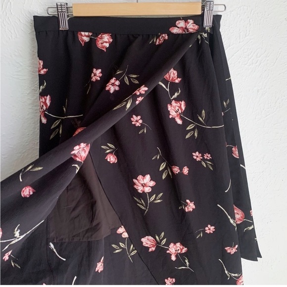 Tobi Floral Maxi Wrap Skirt and Top Set black Sz Large - Picture 3 of 8
